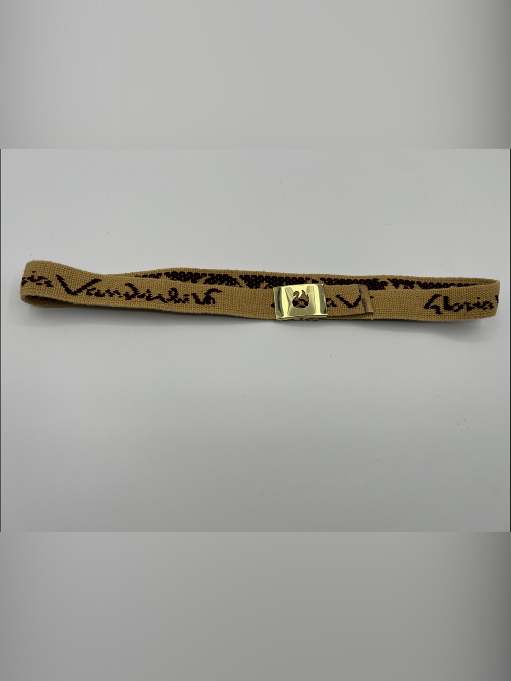 Gloria Vanderbilt Signature Belt with Gold Buckle